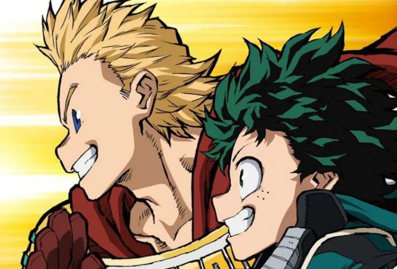 Mirio and Deku in Boku no Hero Academia