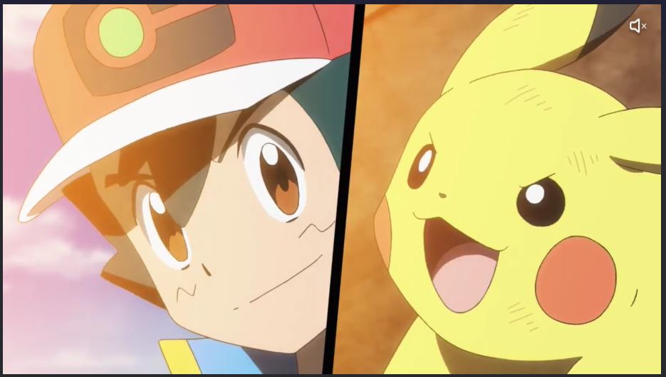 Pokemon A scene between Ash, Pikachu, and Gou.