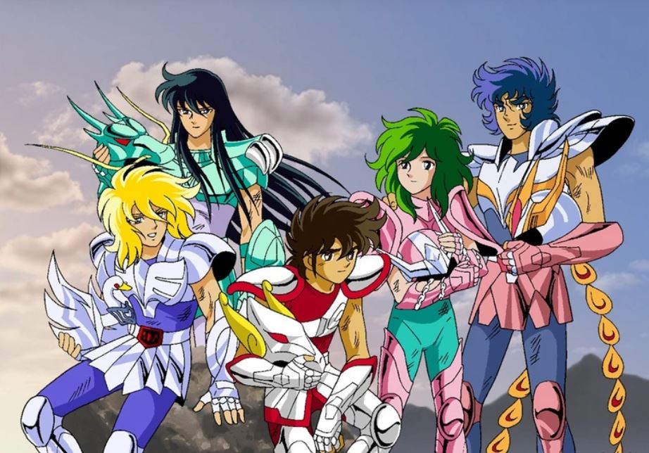 Saint Seiya An image of the main characters in the anime Saint Seiya.