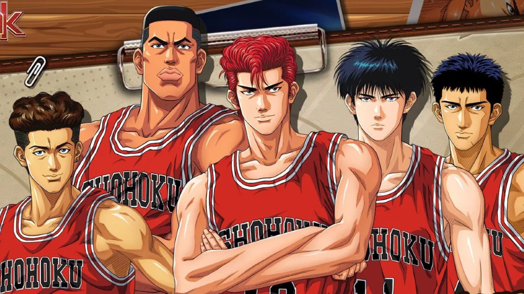 The male characters in the Slam Dunk anime series.