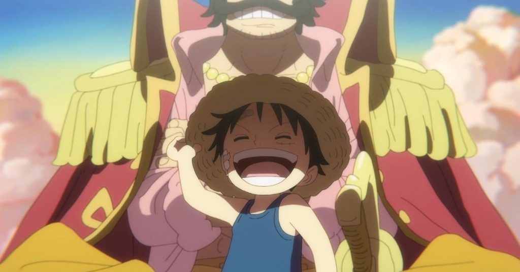 Luffy and Roger from One Piece episode 1015