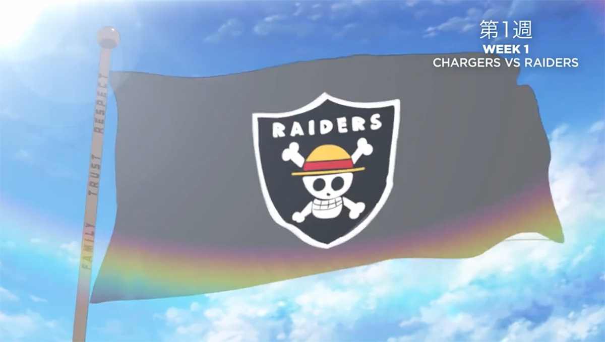 one piece and la raider flag