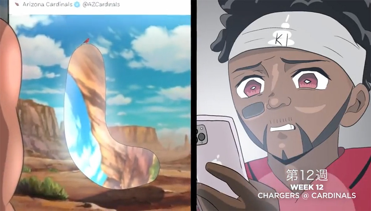 Kyler Murray in demon slayer animation
