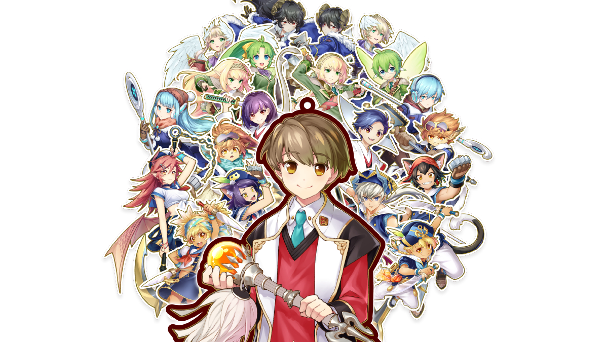 Key artwork of Adventure Academia: The Fractured Continent featuring Alex and the various classes of characters.
