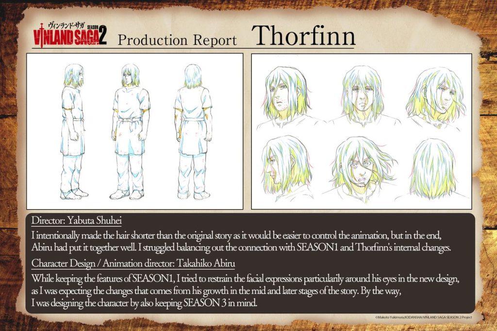 A character design of Thorfinn for the upcoming Vinland Saga Season 2.