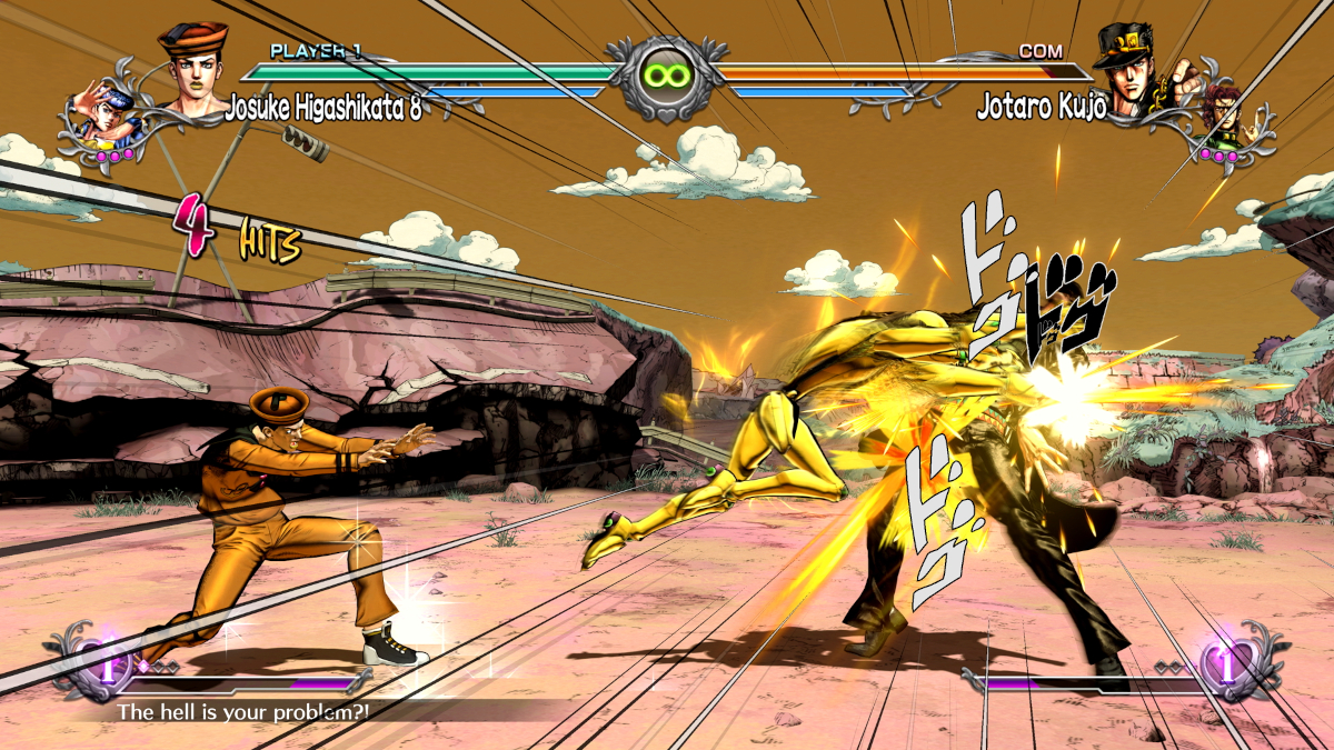 Josuke Higashikata 8 and Jotaro Kujo engage in battle.