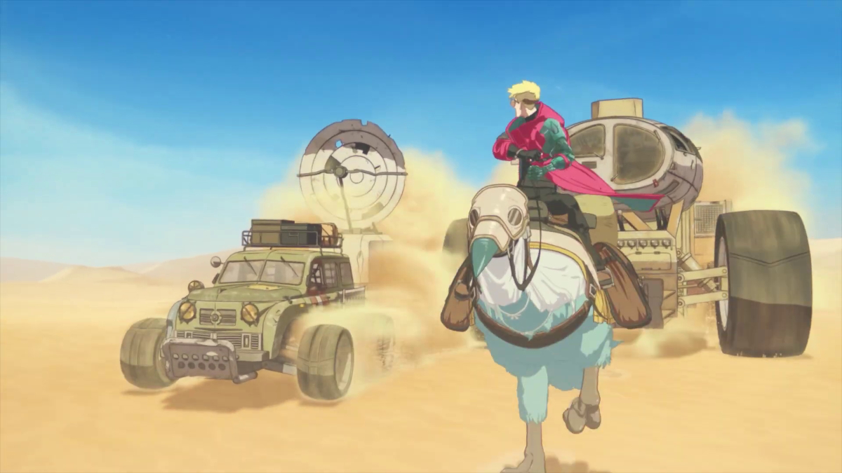 And action scene from the Trigun Stampede PV trailer 2.