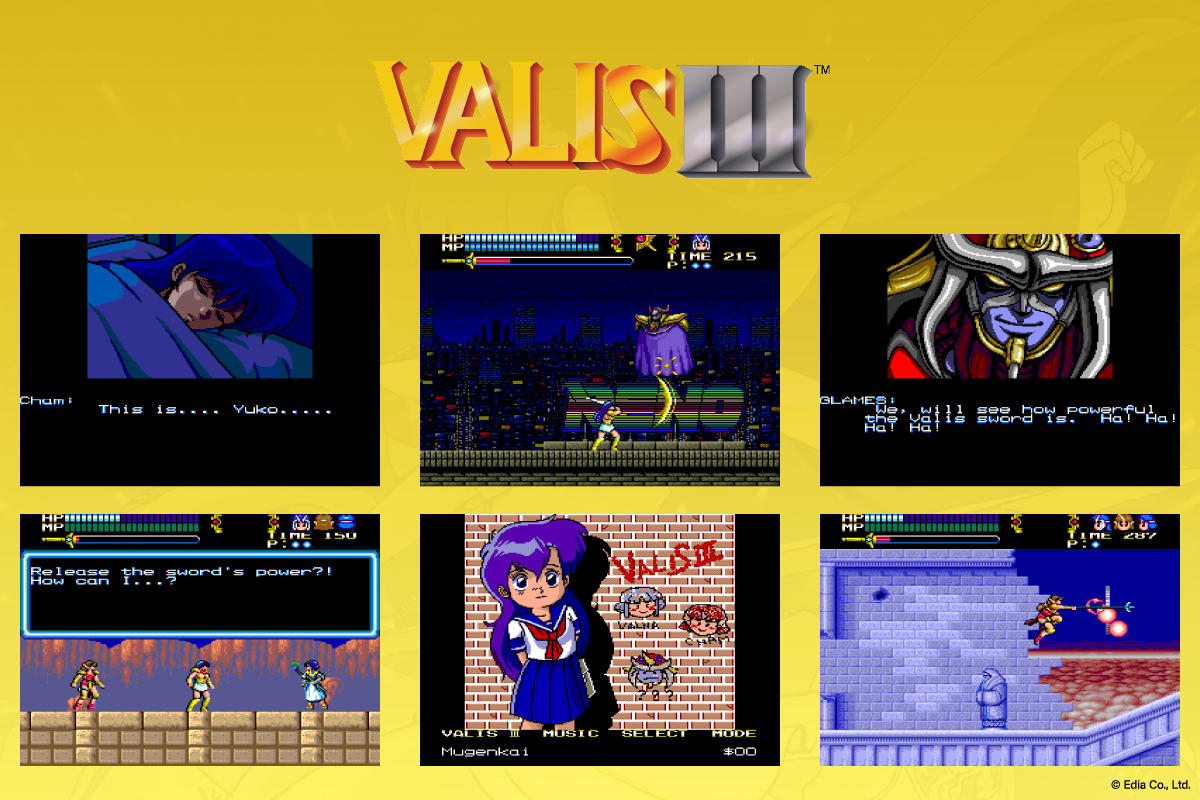 A collection of screenshots from Valis III.