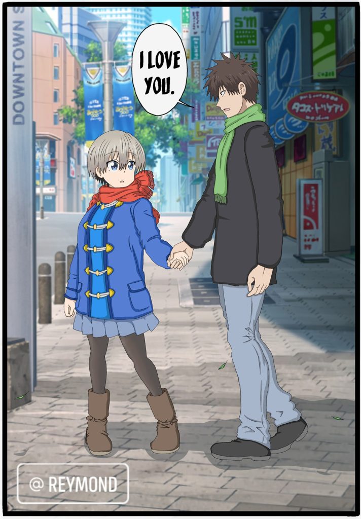 Uzaki-chan confession scene